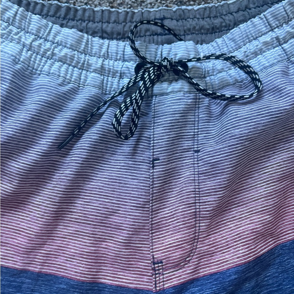 Hurley Men's Pink and Blue Gradient Stripe Swim Shorts board trunks small - Picture 3 of 6